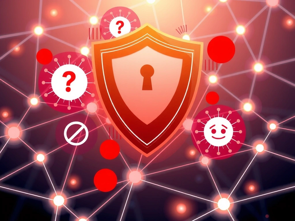 Ilustrație cu un scut de protecție împotriva atacurilor cibernetice